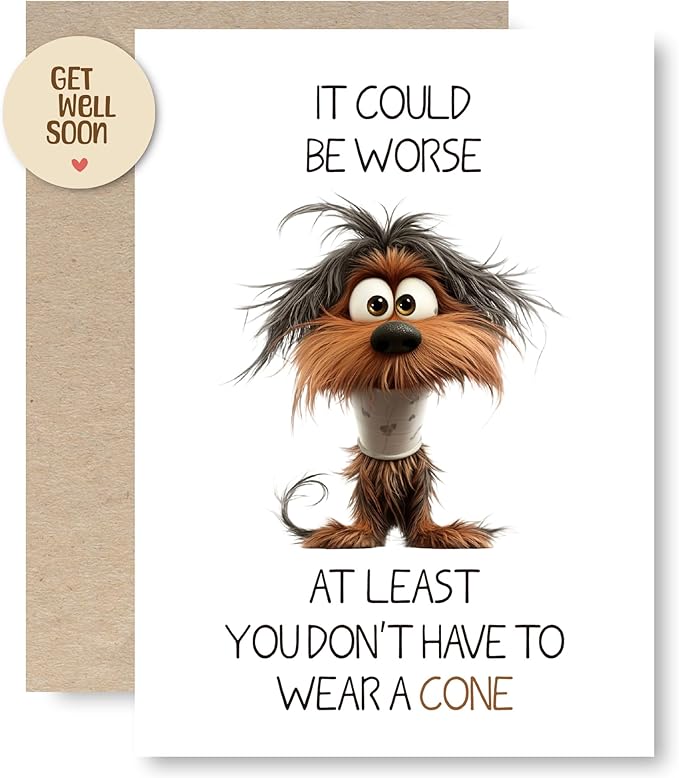 Funny Get Well Card for Women, Get Well Soon Card for Men, Get Better Gifts, Surgery Recovery Gifts, Don't Have to Wear a ...