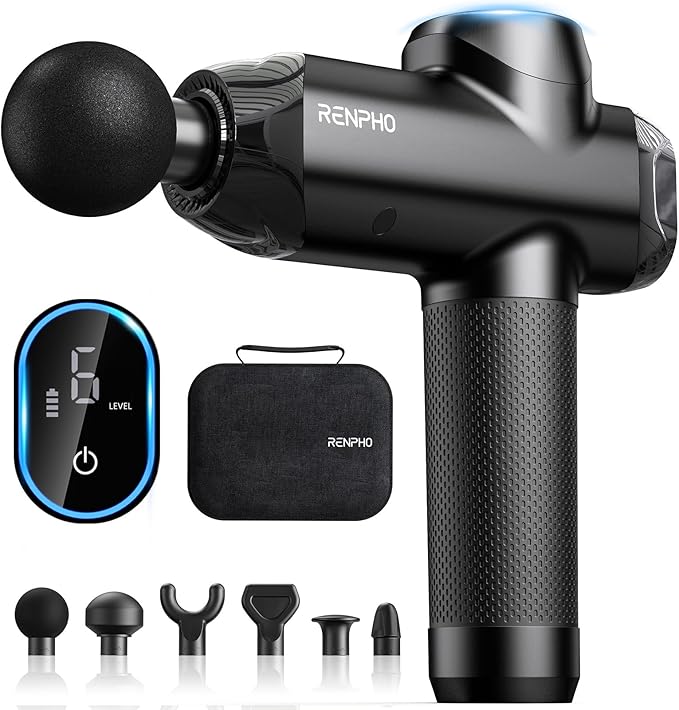 RENPHO Massage Gun Deep Tissue with 12mm Amplitude, FSA Eligible HSA, Valentines Birthday Gifts for Women Men, Percussion ...