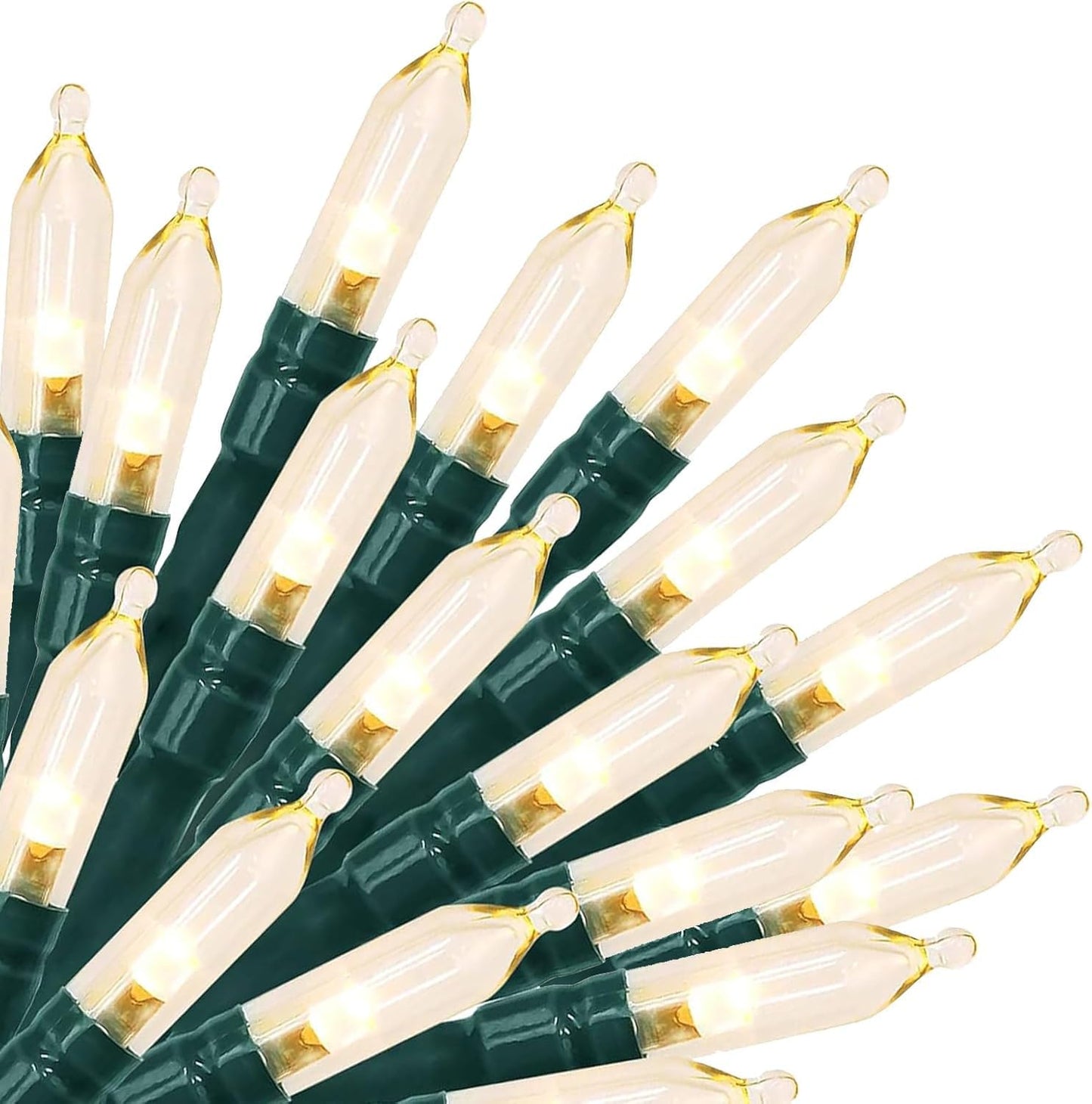 Brightown Battery Operated Christmas String Lights, 20 Led, 8Ft, Warm White, Timer, Indoor/Outdoor Decoration