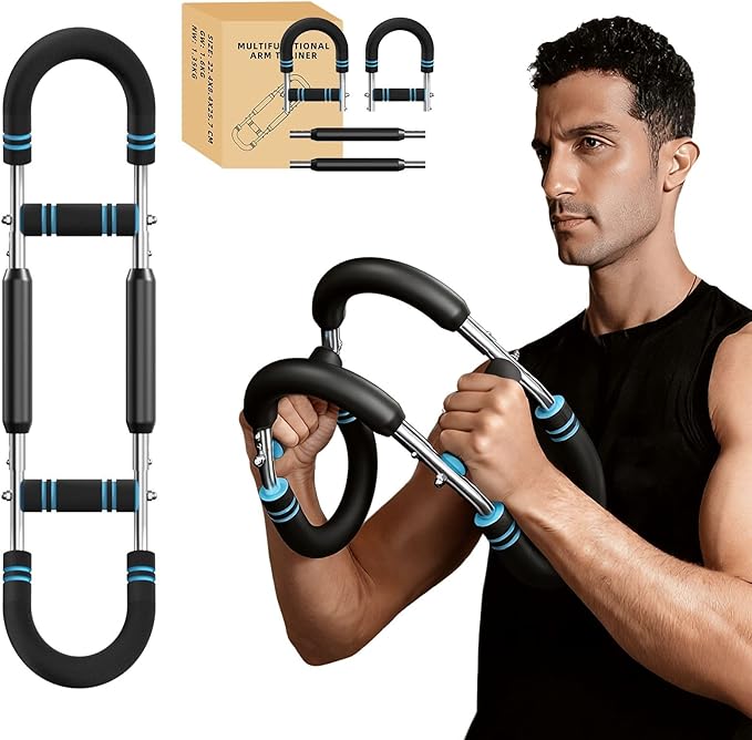 Twister arm Trainer, Adjustable Resistance (40-140 lbs) Chest Workout Equipment,Forearm Power Exercise bar , pectoralis sp...