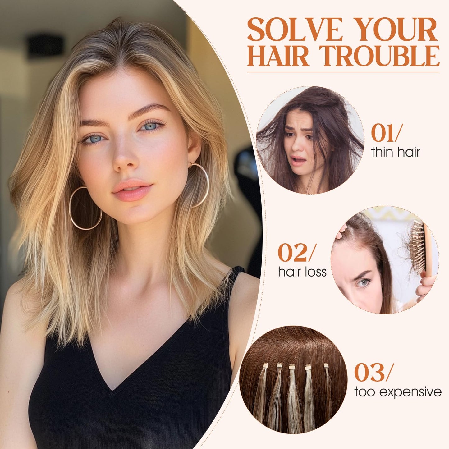 S-noilite Halo Hair Extensions Real Human Hair 14inch Short Straight Halo Extensions for Women Adjustable Natural Black WireHair