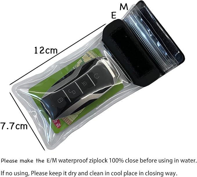 Waterproof Car Key Fob Case Swim Dry Key Shell Bag Surf Wallet Waterproof Holder Pouch for Key ID Credit Card