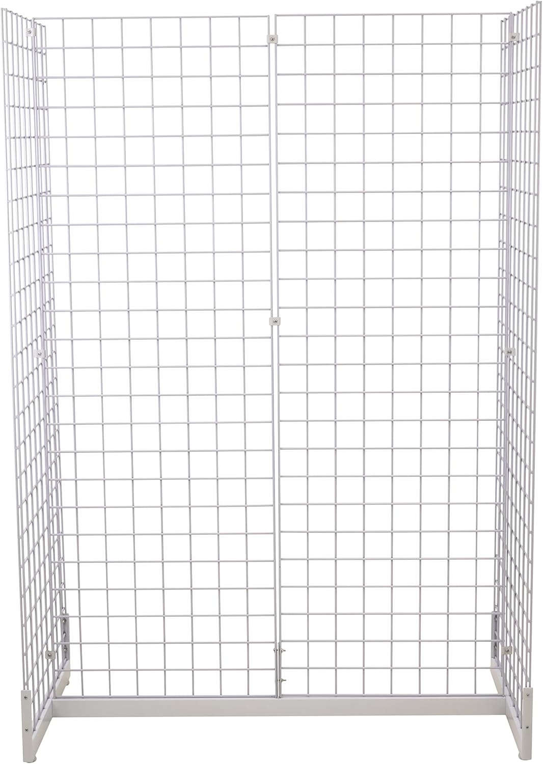 Gridwall Joining Clip Connectors for Grid Panels, Powder-Coated or Chrome Plated Steel (Quantity 10) (10, Chrome)