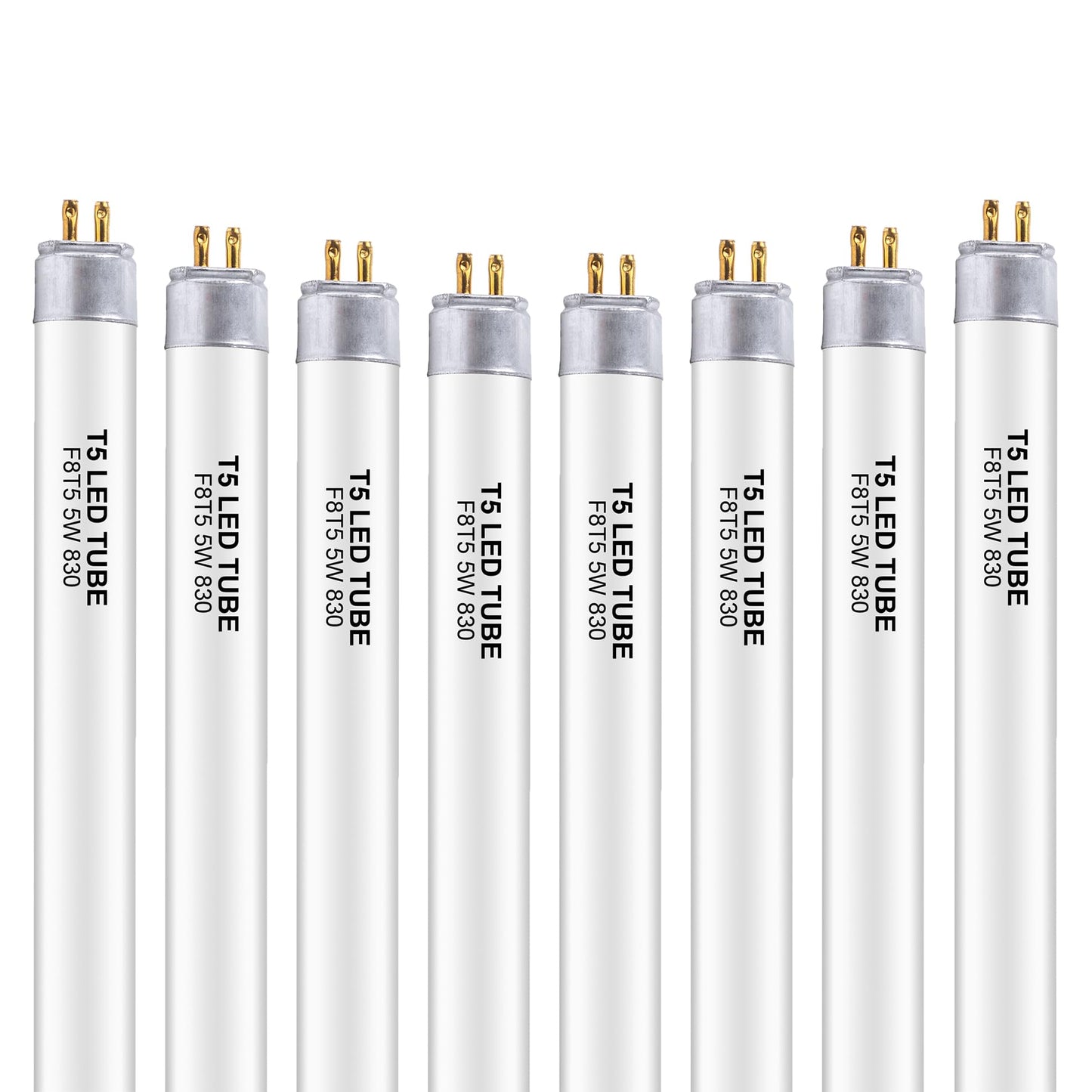 Wesome Lighting 8 Pack 12 Inch F8T5/Ww Led Replacement Bulbs  3000K Warm White  T5 Led 5 Watts Replace Fluorescent Bulb With Led  Replacement Tube For Counter And Cabinet Fixture