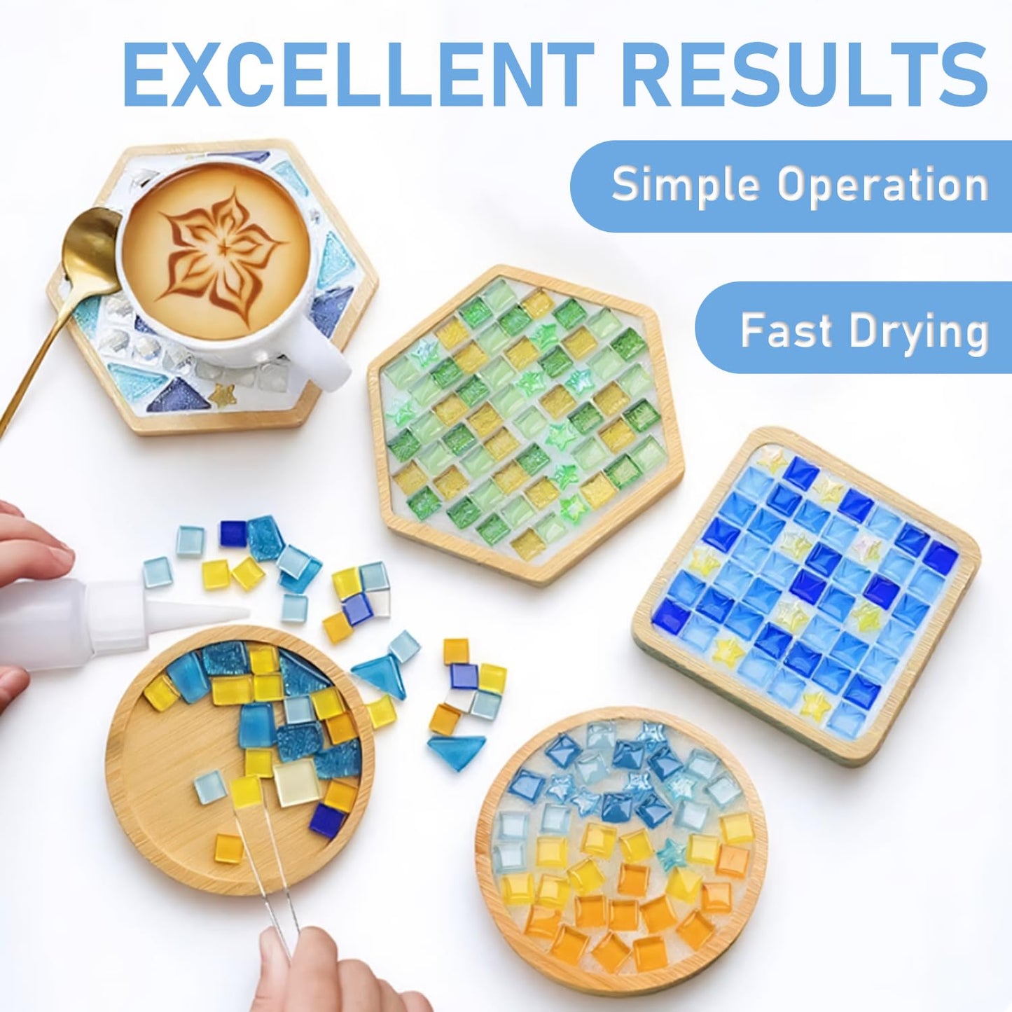 Mosaic Crystal Grout – Ultimate Grouting Solution & DIY Craft Essential for Mosaic Tile Projects, Handmade Art, & Home Decor (17.6oz)