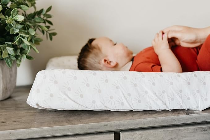 Copper Pearl Premium Knit Changing Pad Cover Soft, Stylish, and Universal Fit for All Standard Diaper Changing Pads, Trendy Design Changing Pad Covers, Shine