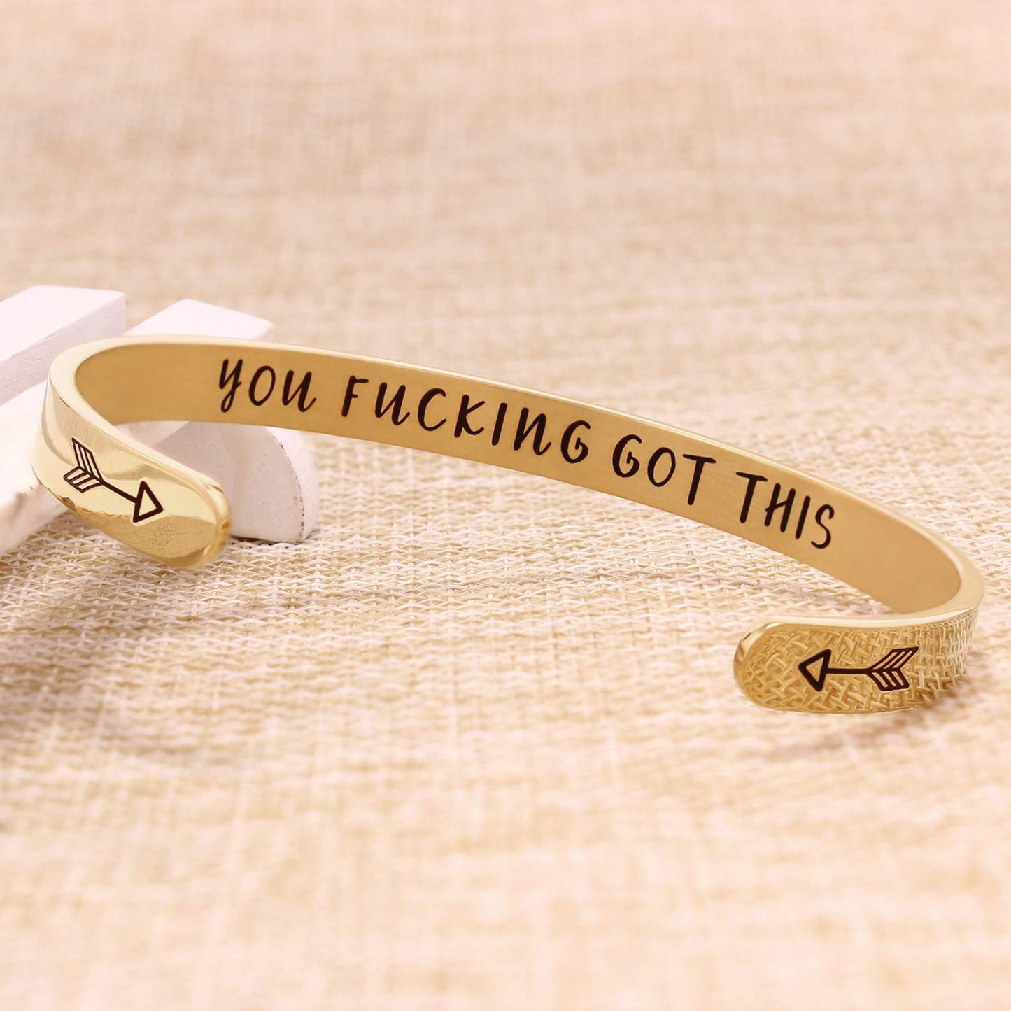 Btysun Birthday Gifts for Women Gold Bracelets for Women Inspirational Cuff Bangle Friendship Personalized Mantra Jewelry