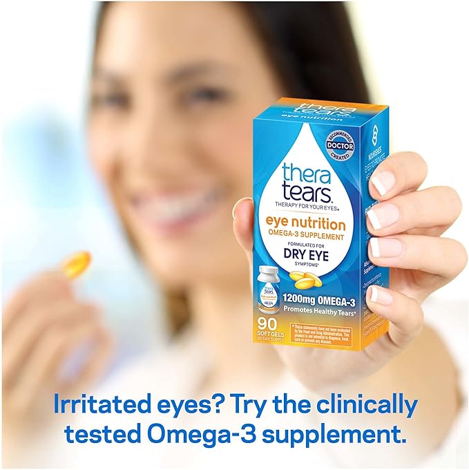 TheraTears Omega 3 Supplement, 1200mg, 90 ct (Pack of 1)