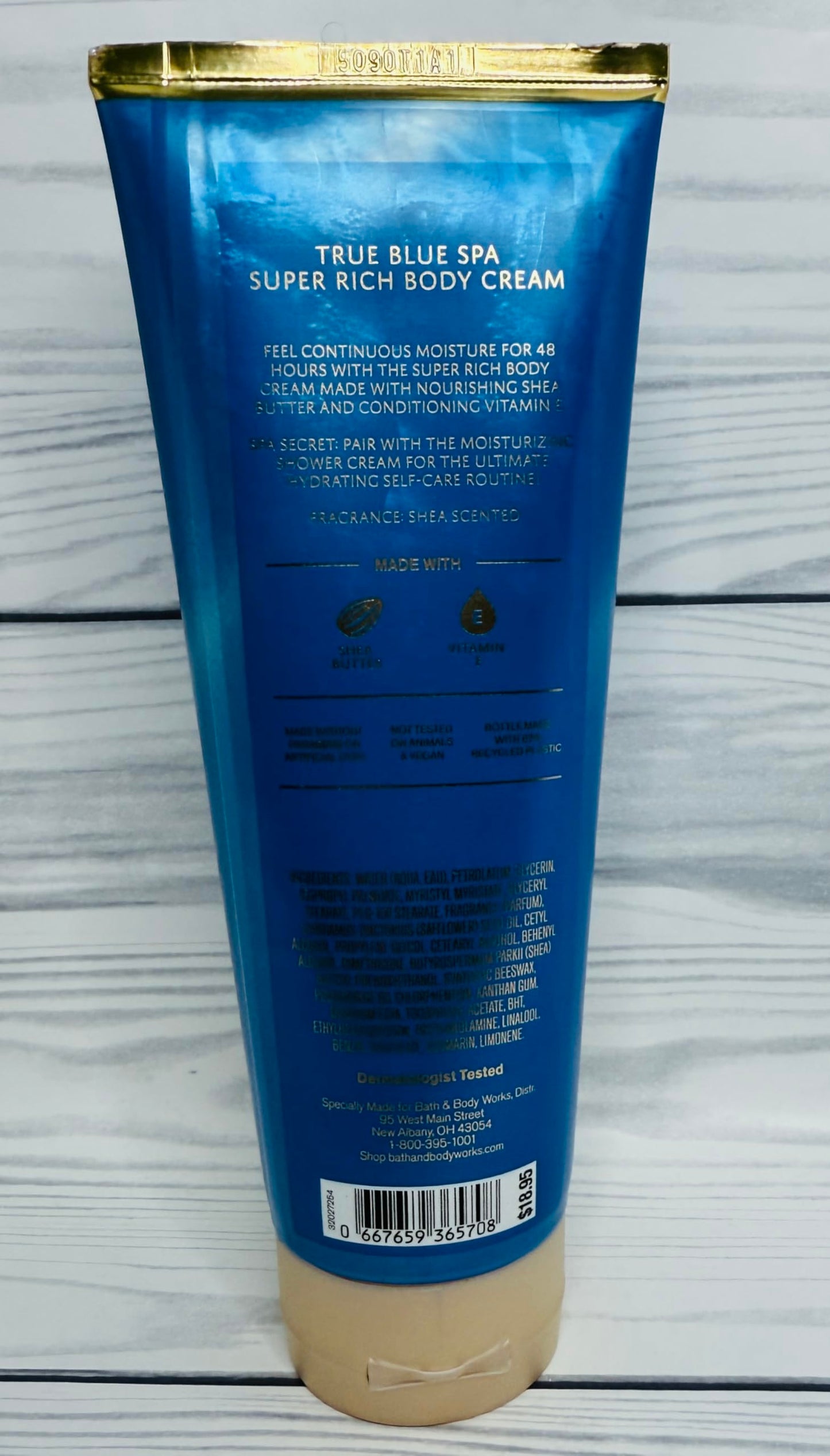 Bath & Body Works True Blue Spa Super Rich Body Cream 8 Ounces Pack of 2