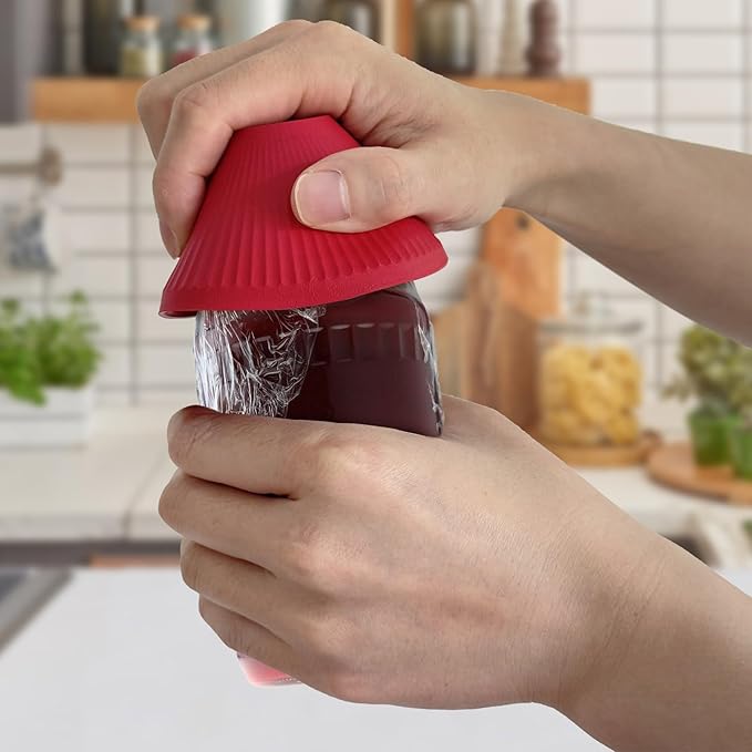 Jar Opener Gripper Pad, 3 Pcs Rubber Jar Opener Grippers Lid Opener Bottle Openers for Seniors Weak Hands Reusable for Most Bottles