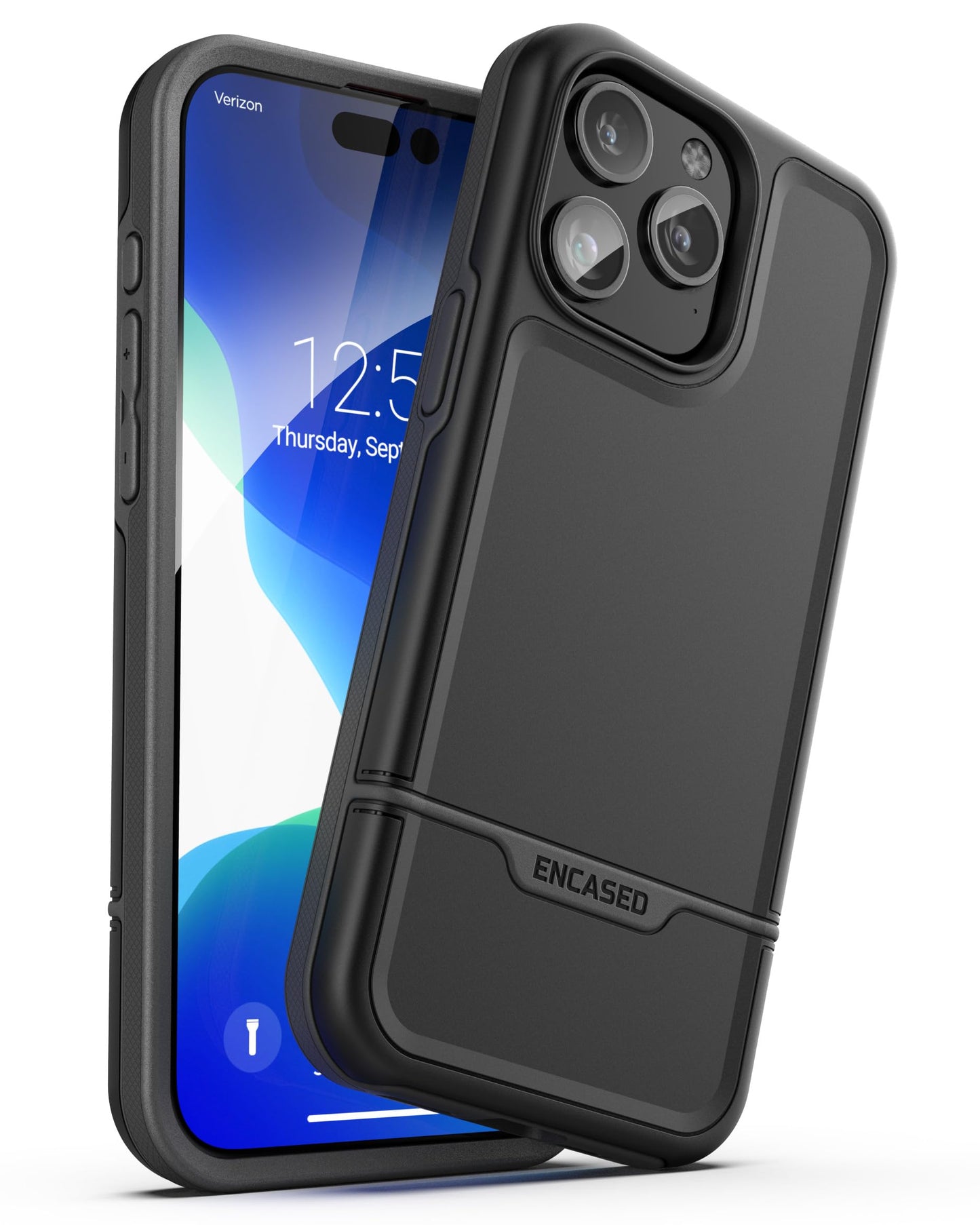 Protective Belt Case Designed For Iphone 15 Pro Max With Holster Clip [Rebel Series] Shockproof Heavy Duty Cover With Phone Hold