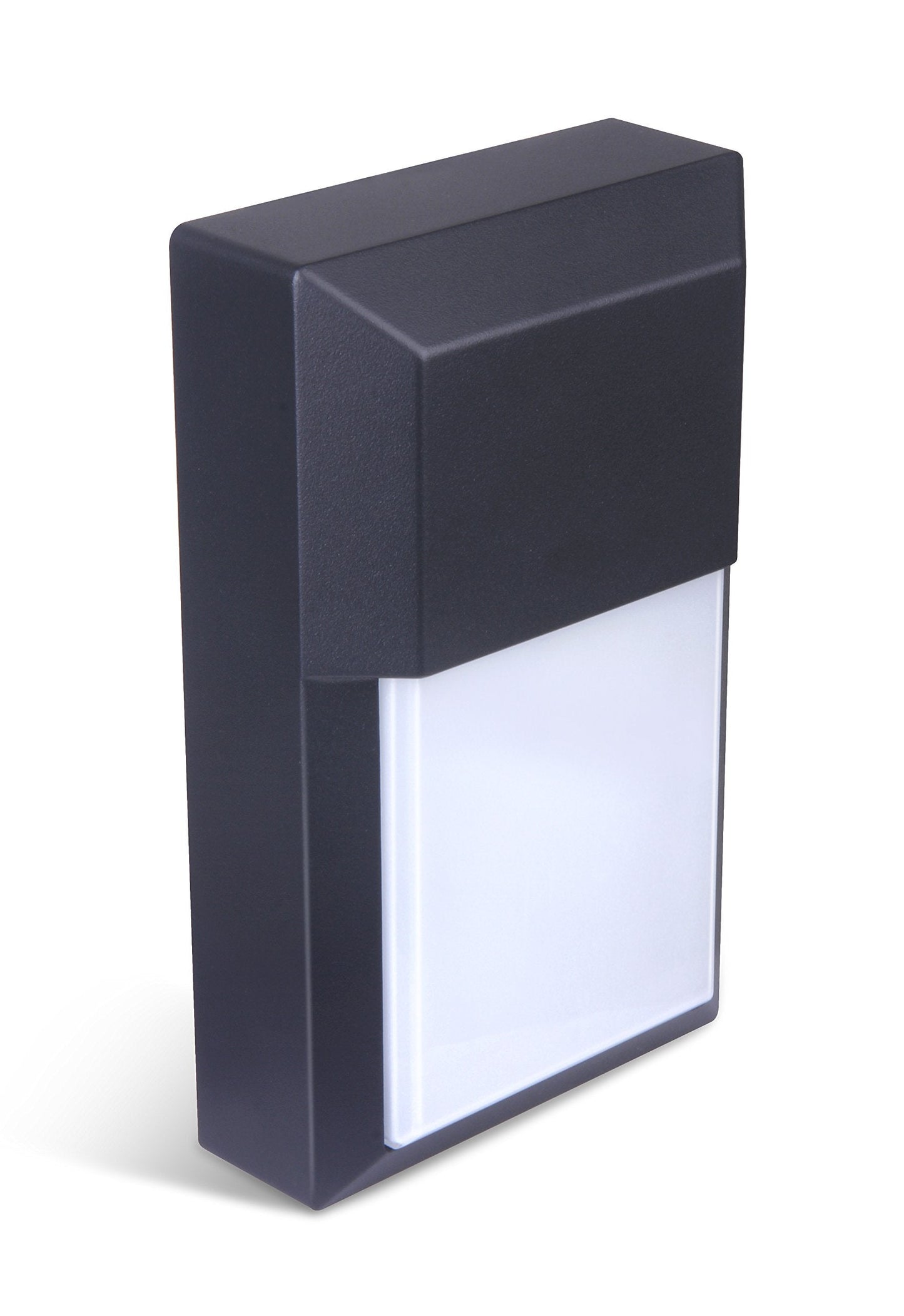 Lit-Path Outdoor Led Wall Lantern  Wall Sconce As Porch Lighting Fixture  12W 1000 Lumens  Aluminum Housing Plus Pc  5000K Black Finish  1-Pack