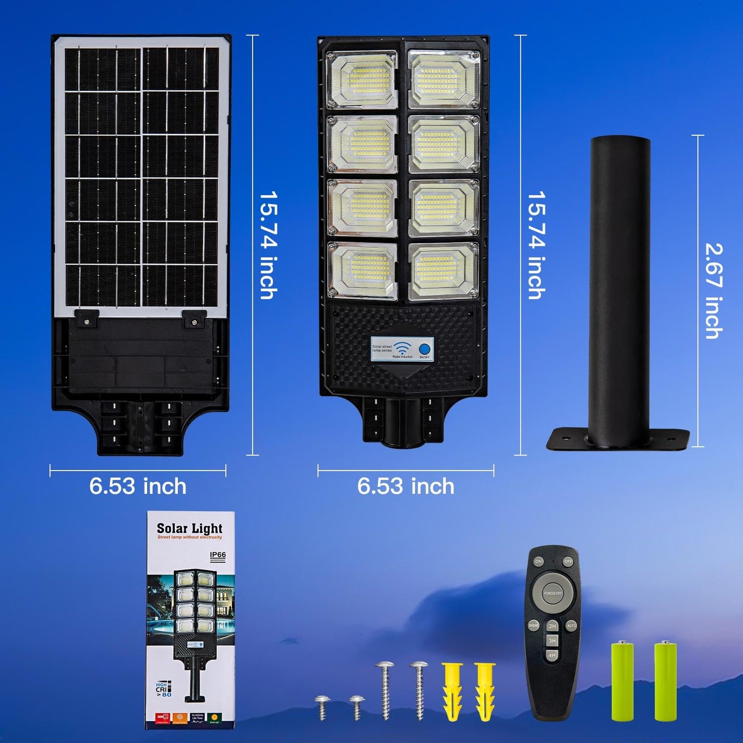 Yointhit Waterproof Solar Lights Outdoor For Patio & Yard  Dusk To Dawn Motion Sensor Security Lighting  High Brightness Solar-Powered Garden Pathway Lamps-2 Pack