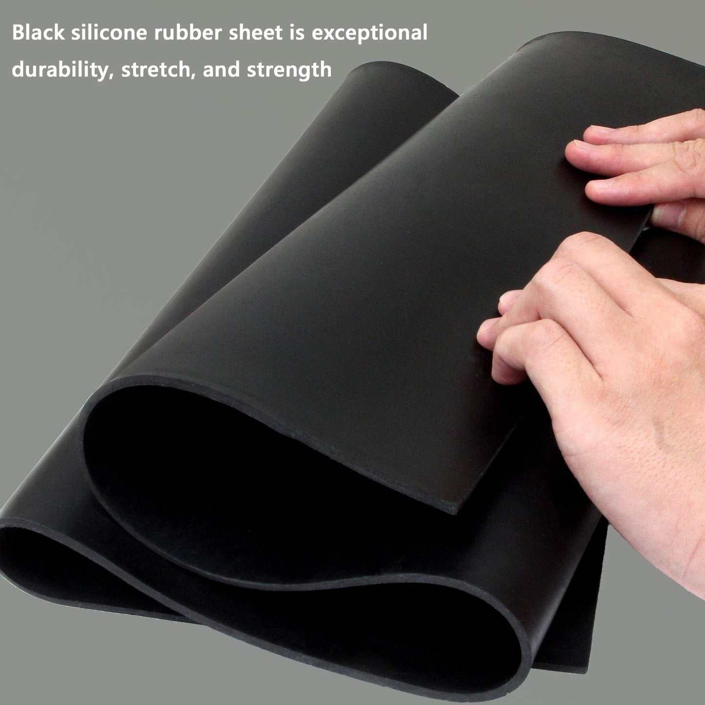 Neoprene Rubber Sheet 1/8" Thick x 16" Wide x 30" Long, Solid Rubber Sheets, Rolls & Strips for Gaskets Material, Pads, Crafts, Weather Stripping, Flooring, Black