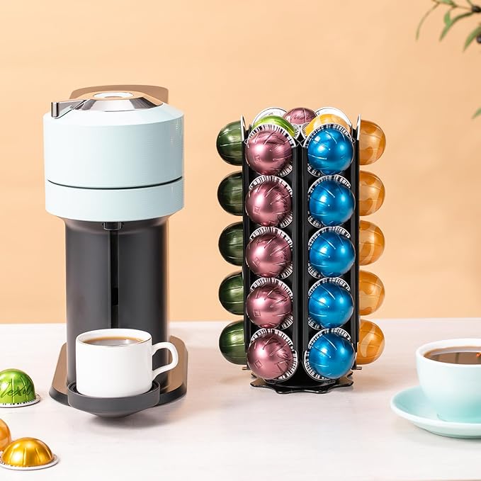 Rice rat Pods Holder Capsules with Central Extra Pod Storage (Carousel-30 Pods)