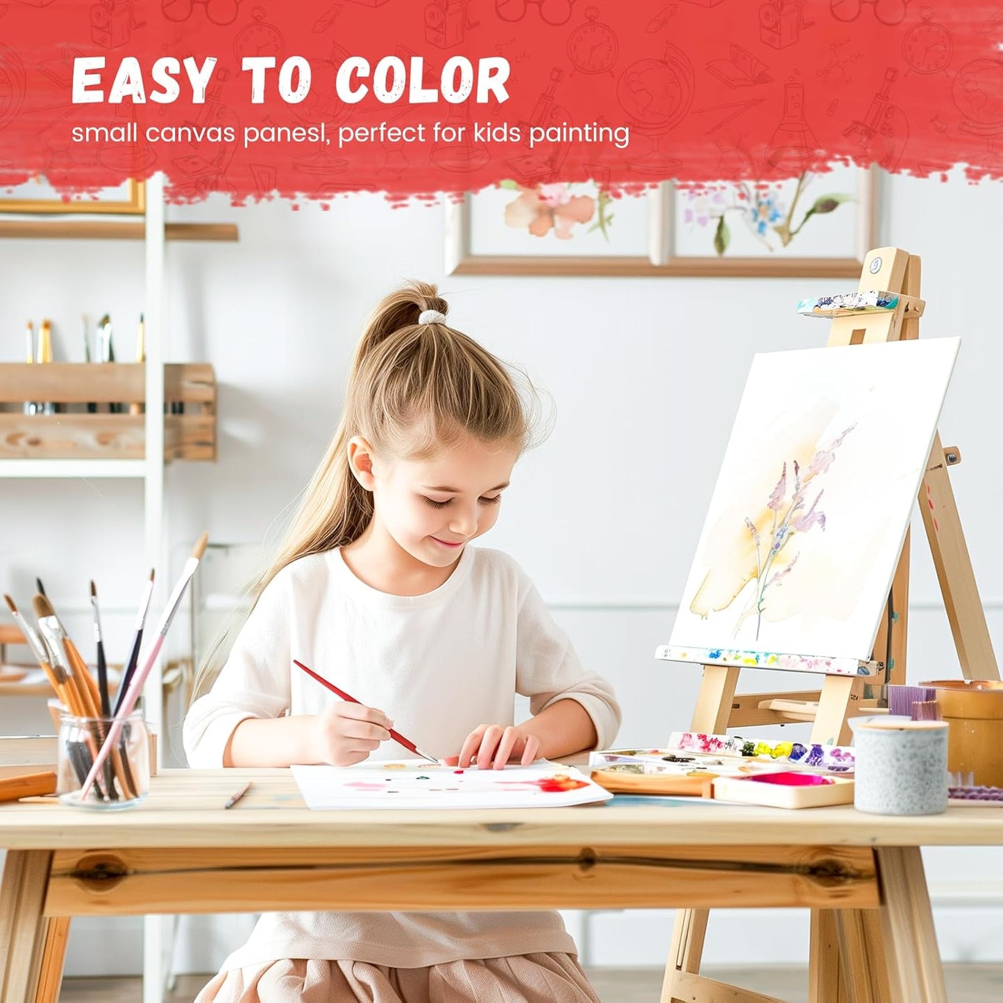Simetufy 4 x 6 inch 12 Pack Small Painting Canvas Boards- Gesso Primed Acid-Free 100% Cotton Mini Canvas Panels for Acrylics Oil Watercolor Tempera Paints
