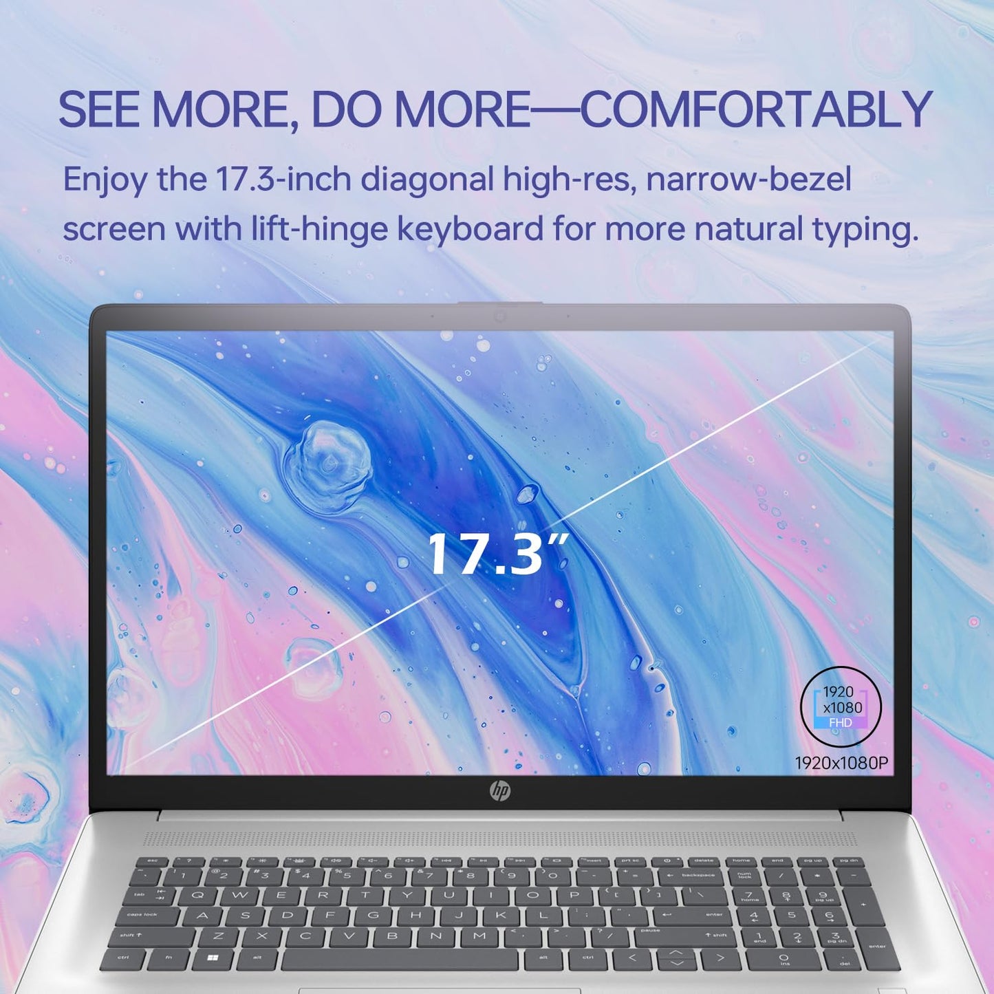 Hp 17T Performance Business Laptop, 17.3 Fhd, Intel Core I7-1355U, 32Gb Ram, 2Tb Ssd, Fingerprint Reader, Hdmi, Superspeed Usb,