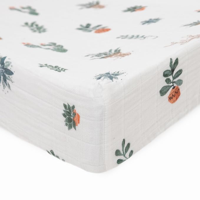 Little Unicorn Premium Changing Pad Cover | Extra Soft & Breathable Muslin Fabric (Prickle Pots)