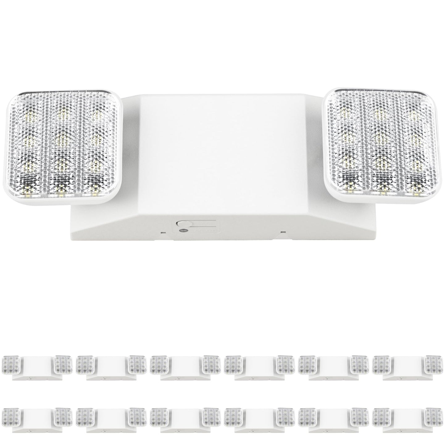 Sunco 12 Pack Led Emergency Lights  Commercial Lighting For Business  Power Outages  Offices  With Backup Battery (90 Minutes)  Wall Mount  Hard Wired  120-277V  Fire Resistant (94V-0) Ul