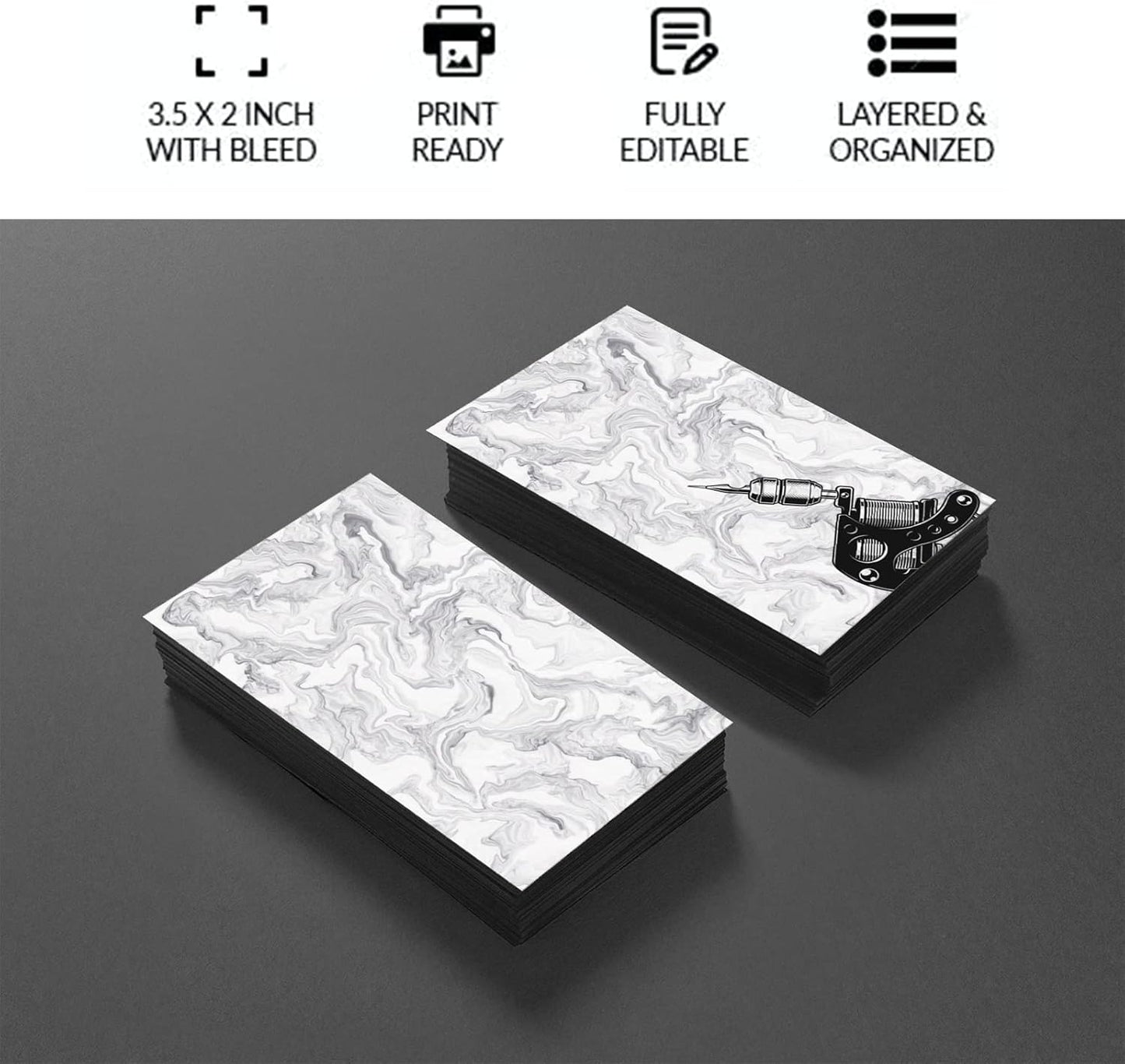 Custom Business Cards 100PCS Double-sided Printing Business Cards Customize with Your Logo Personalized 3.5"x 2" Cards for Business - Notary