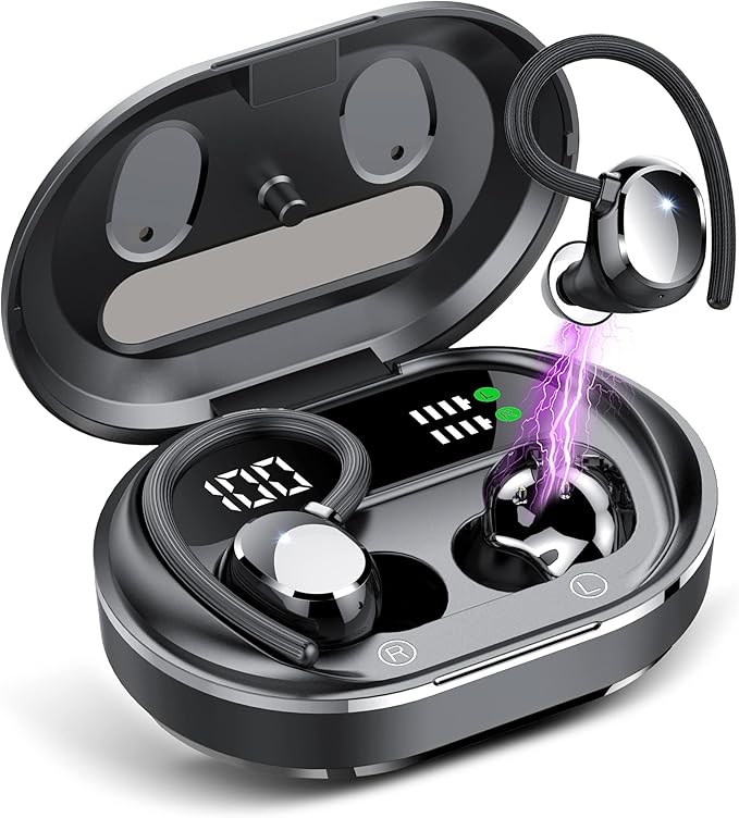 Wireless Earbuds, 2023 New Ultralight Sport Bluetooth 5.3 Headphones In Ear with LED Display, Built-in Mic Earphones, IPX7...