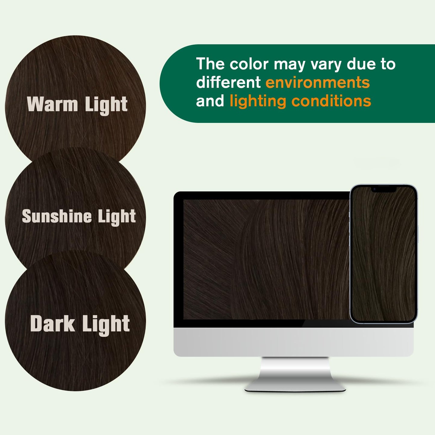 Easyouth Nano Hair Extensions Human Hair Brown Nano Bead Hair Extensions Dark Brown 22 Inch 50g 50s Invisible Nano Loop Hair Ext
