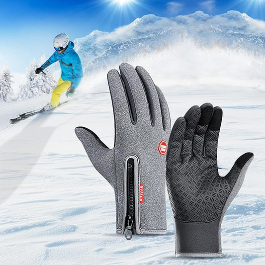 1 Pair Winter Gloves for Men/Women, Non Slip Thermal Lining, Touch Screen Warm Gloves for Snow Ski Cycling Driving Biking