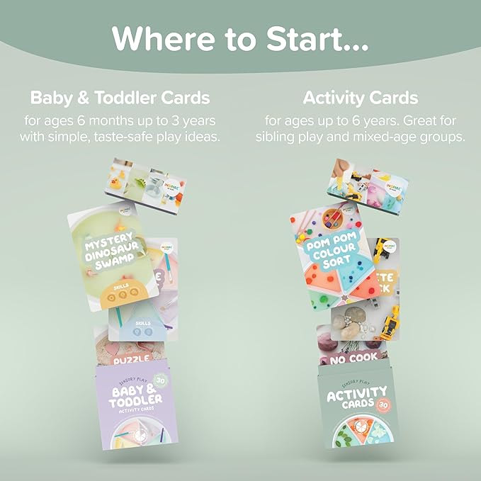 Inspire My PLAY - 30 x Sensory Play Activity Cards - Inspiration for Creative Play Activities - Sensory Cards for Toddler Learning