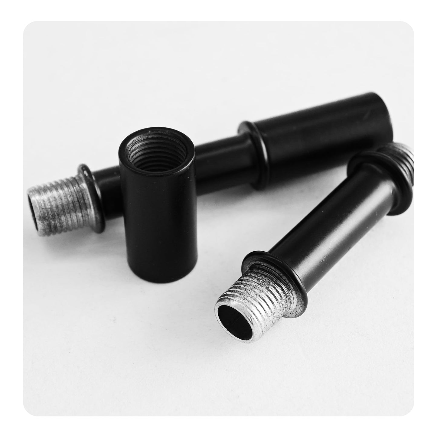 Auxbc 2” Straight Pipe Lamp Stem Kit - M10 Double End Threaded Rods For Diy Floor/Table Lamps & Ceiling Lights