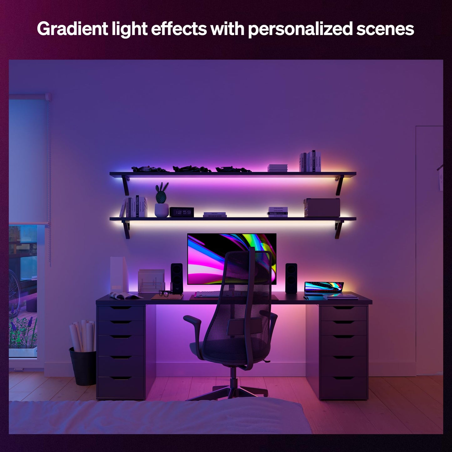 Hue Essential 5-Meter LED Strip Light, RGBIC, Vibrant Color and Ambiance, Flexible Indoor Lighting, Easy Installation, App and Voice Control, Compatible with Alexa, Google Assistant, and Apple Home
