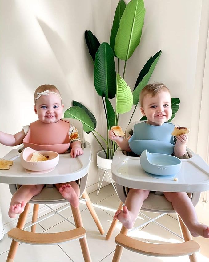 Mallify 3-in-1 Convertible Wooden High Chair, High Chairs for Babies and Toddlers, Baby High Chair with Adjustable Legs & Dishwasher Safe Tray, Made of Sleek Hardwood & Premium Leatherette, Beige