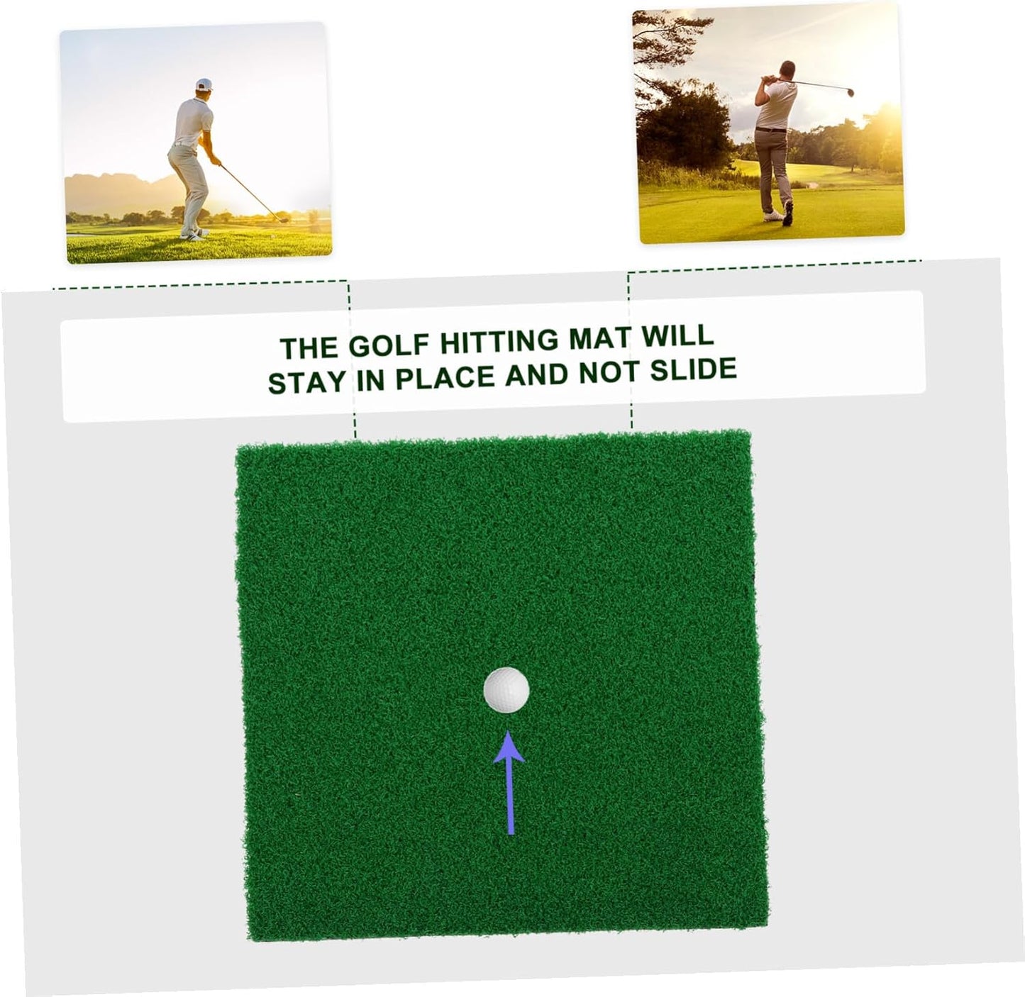 Portable Golf Hitting Mat True-Turf Practice Pad with Anti-Slip Base for Indoor Outdoor Driving and Chipping Training Golf Mat for Home Use and Backyard