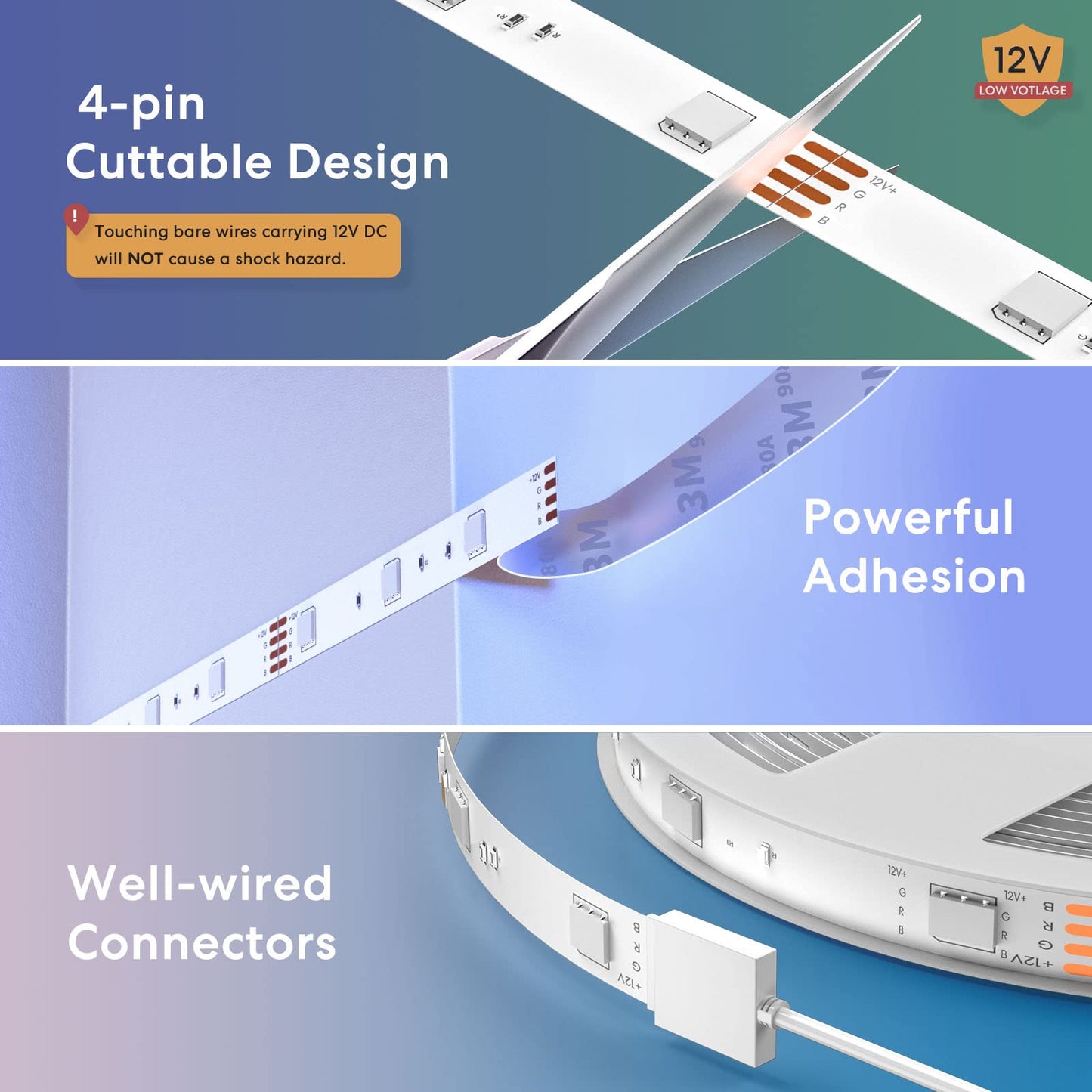 Meross Smart Led Strip Lights, 16.4Ft Rgb, Works With Apple Homekit, Siri, Alexa & Google, App Control, Model Msl320