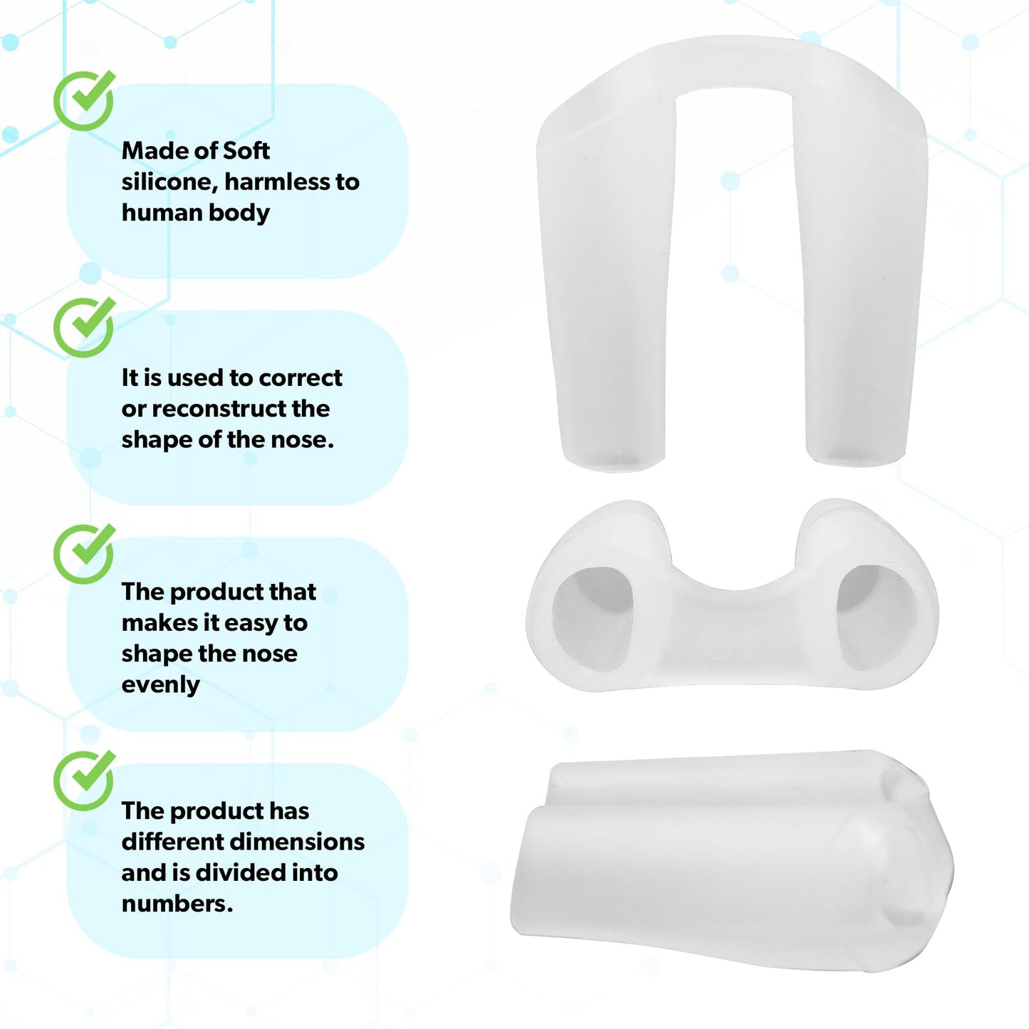 Nostril Retainer (2 Pack – Different Sizes) | Nose Splint for Rhinoplasty Recovery | Nasal Retainer Rhinoplasty | Nose Retainer | 100% High Grade Silicone | Nostril Retainer Rhinoplasty | Sizes (7-8)