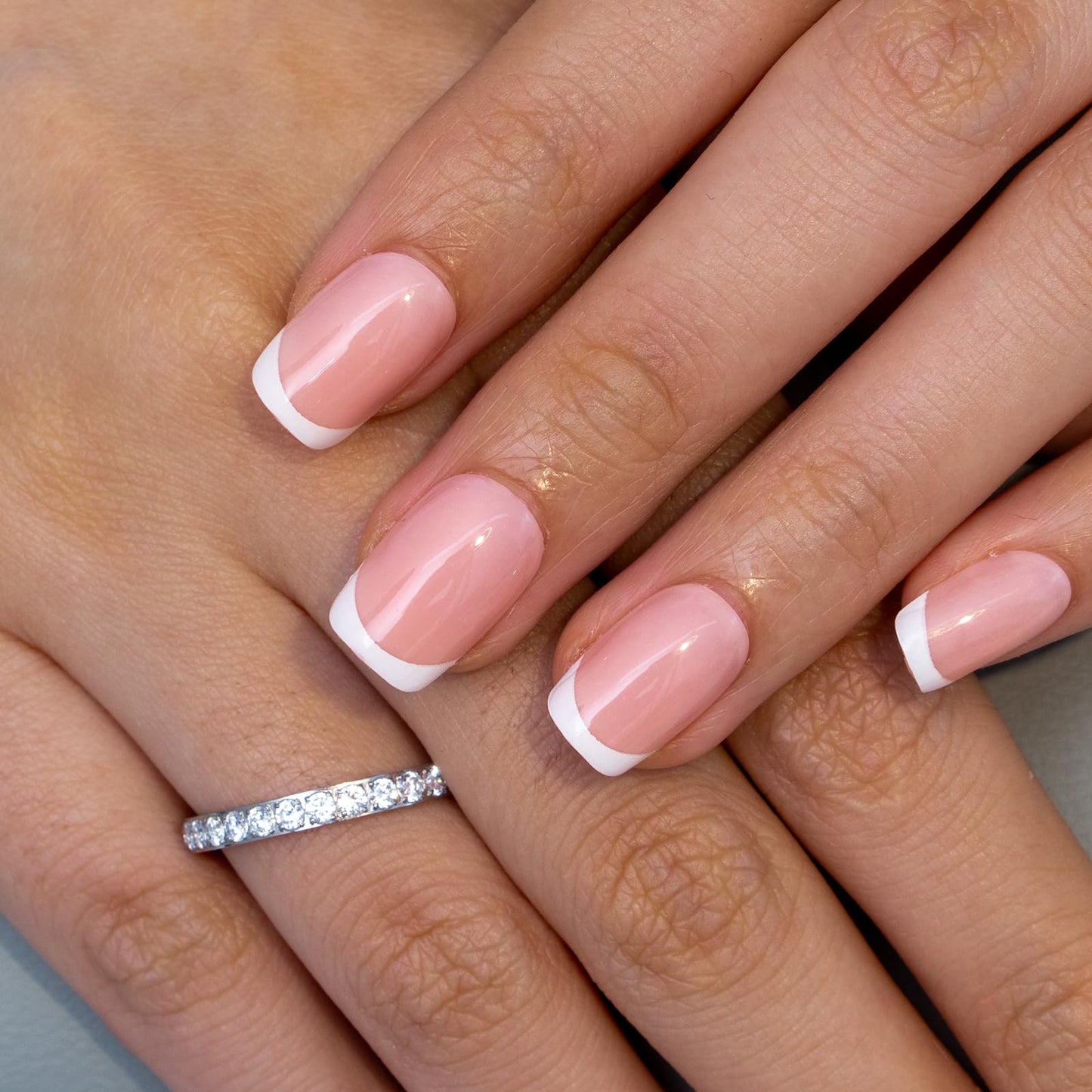 Curvlife Soft Gel Nails with French Press on Nails Design Full Cover False Nails for Women Reusable Nail Kit with Nail Glue Adhe