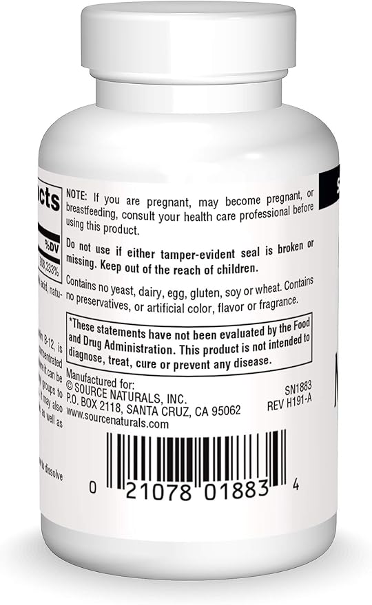 Source Naturals Methylcobalamin Vitamin B-12 5mg Cherry Flavored - 120 Lozenges