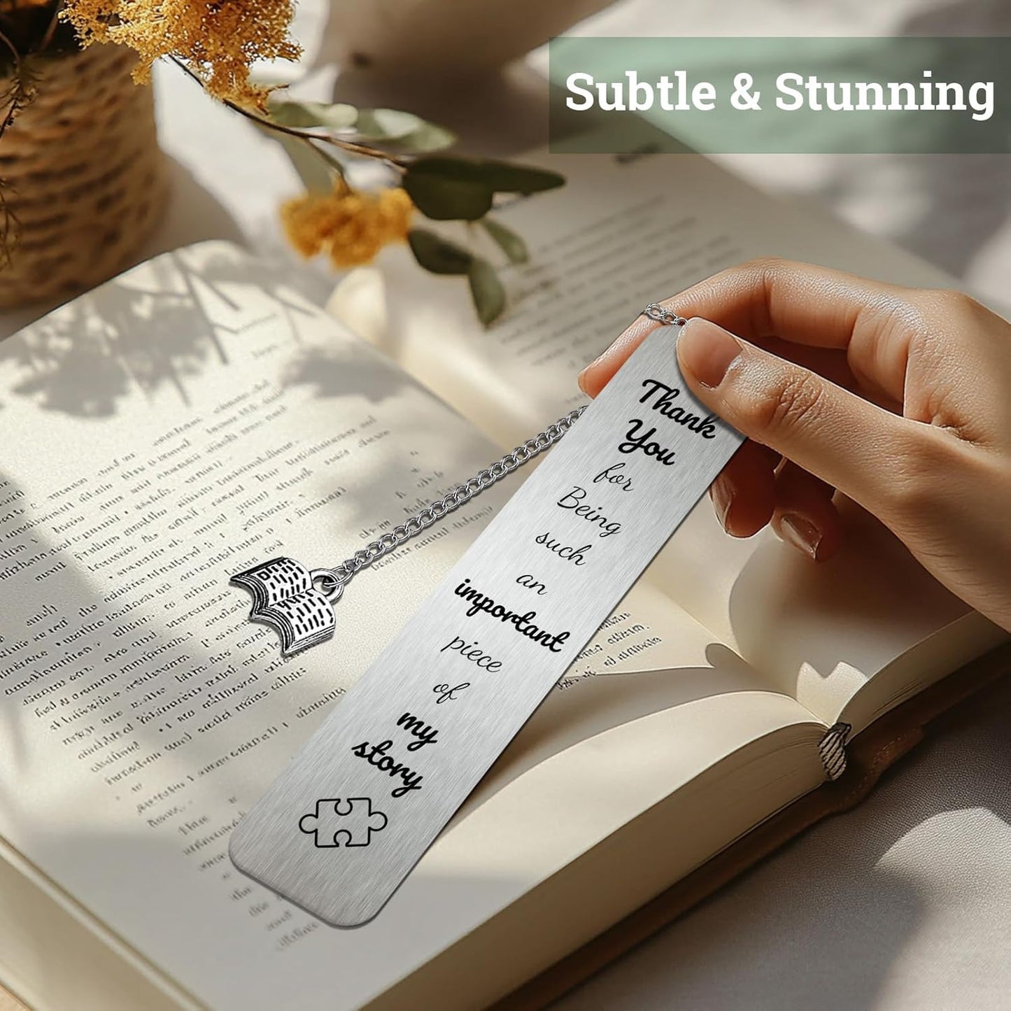 Bookmarks for Women & Teachers, Inspirational Thank You Gift for Boss, Friend, Colleague, Teacher Appreciation, Graduation, Book Lovers, Motivational Bookmark Gifts