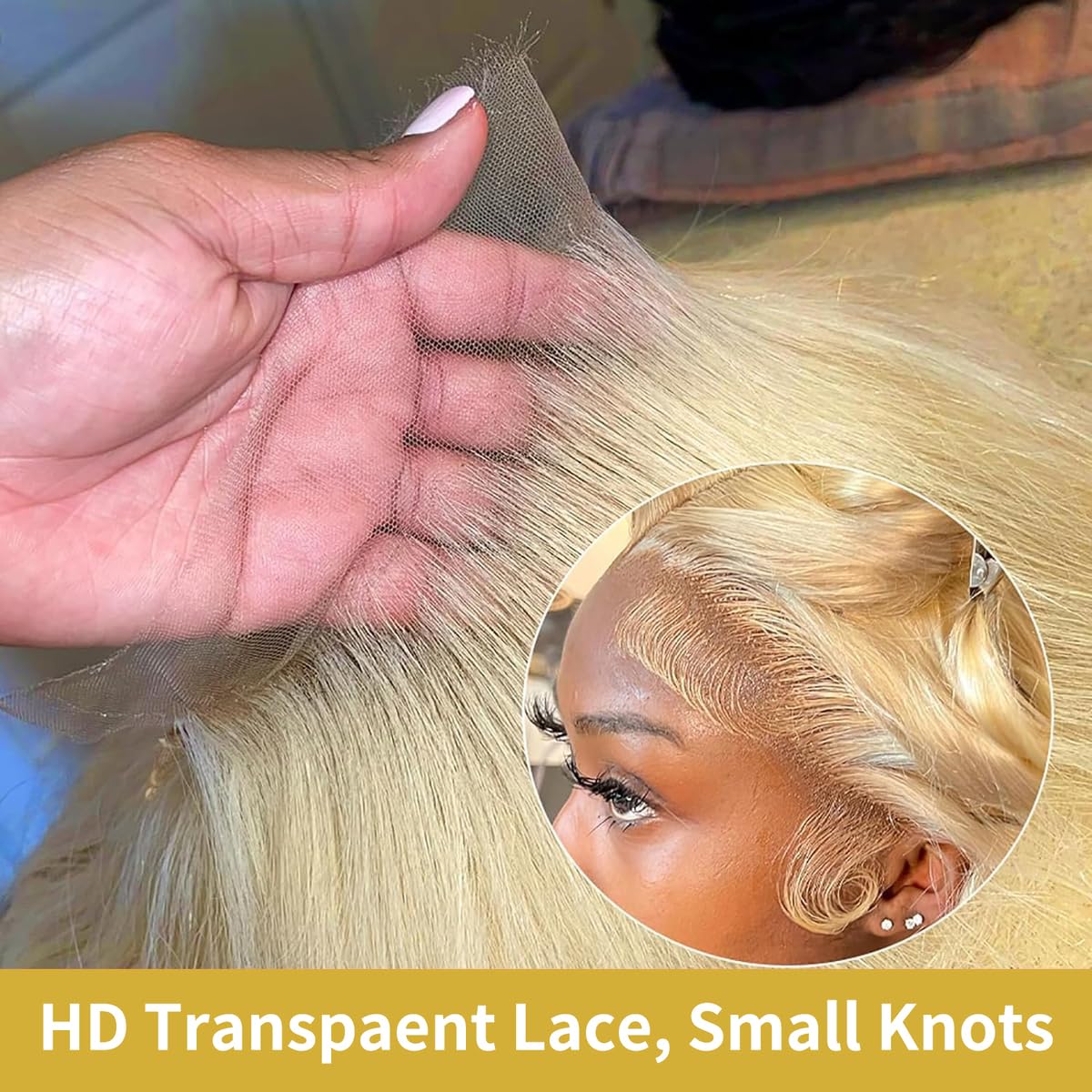 Koiaskral 613 13x6 Lace Front Wig Human Hair 28 Inch Body Wave Blonde Wig Human Hair 200% Density 613 HD Lace Frontal Wigs for W