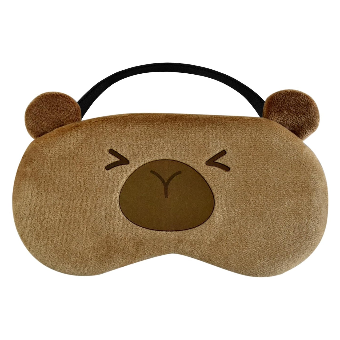 Ynaize Cute Eye Mask for Sleeping, Cartoon Capybara Sleep Mask, Funny Novelty Plush Blindfold Sleep Eye Cover for Girls Boys Women Men, Night Nap Travel