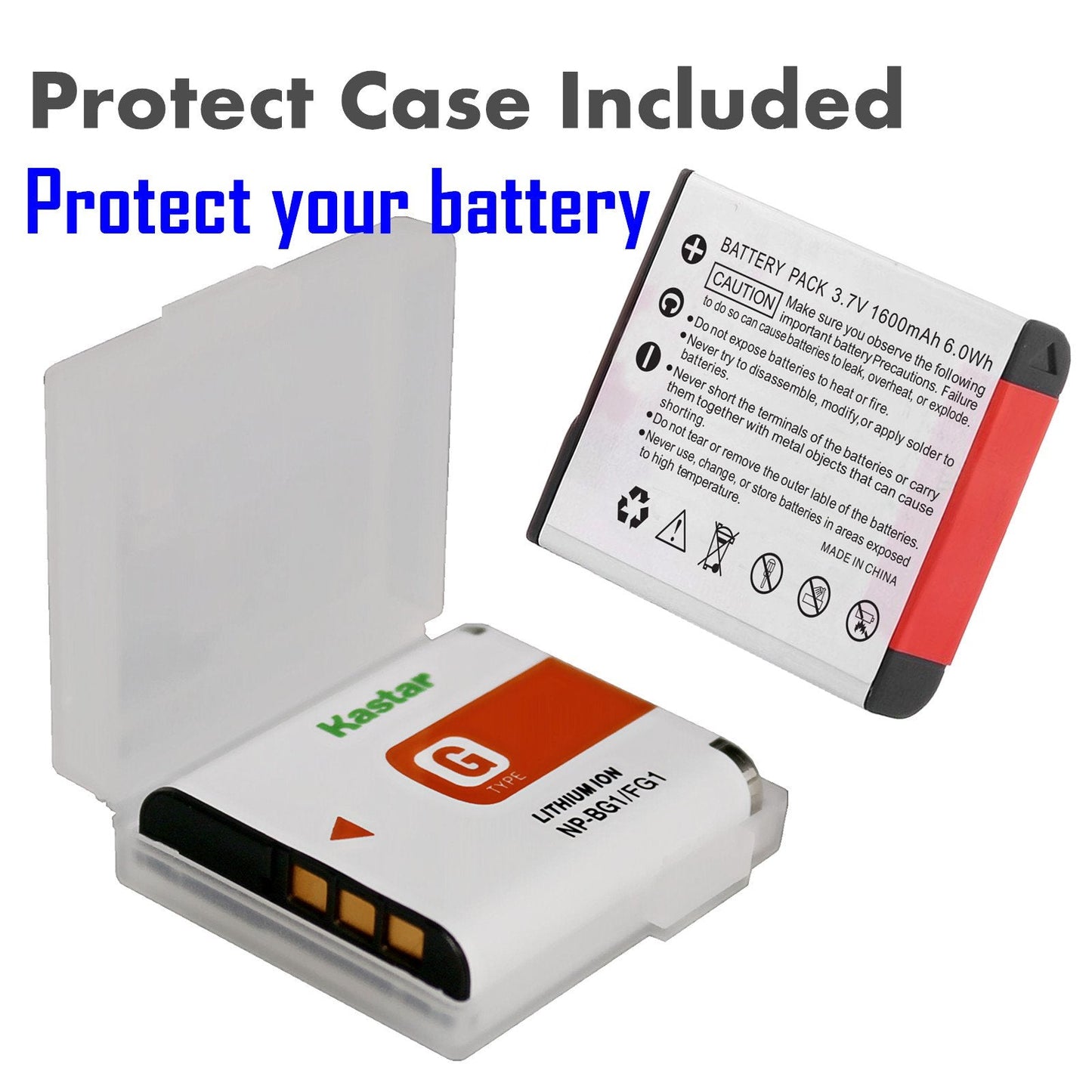 Kastar Lithium Ion Camera Battery For Sony G Type Npbg1 Np-Bg1 Sony Cyber-Shot Dsc-H3 Dsc-H7 Dsc-H9 Dsc-H10 Dsc-H20 Dsc-H50 Dsc-