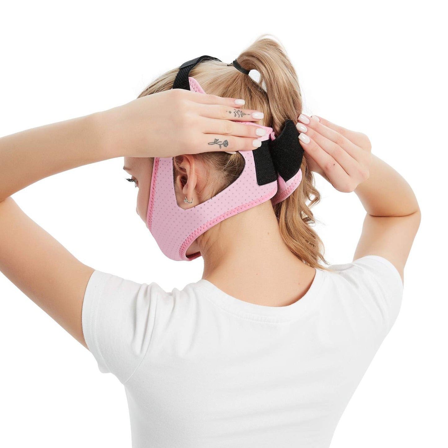 Anti Snoring Chin Strap for CPAP Users (Pink)