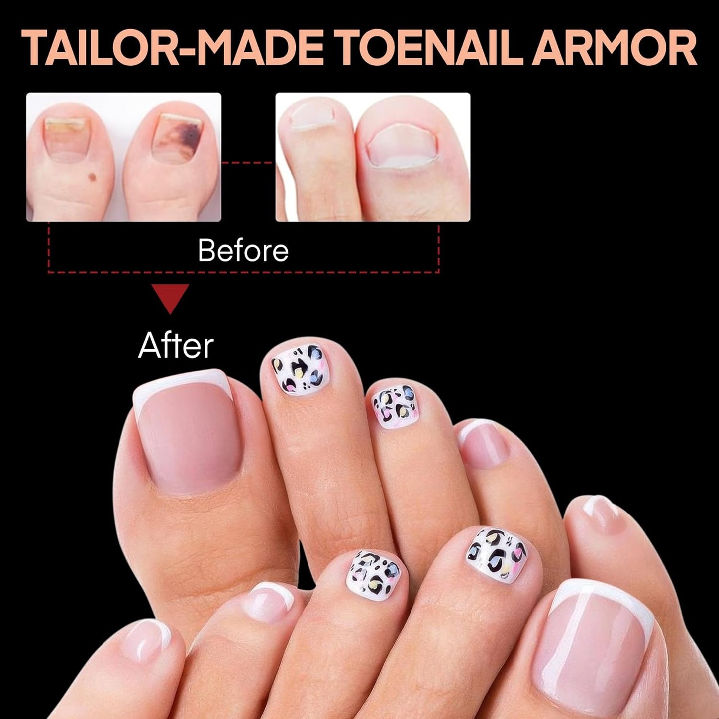 Square Toe Nail Tips 360Pcs Full Cover Big Wide Toe Nails Tips Matte Fake Toe Nail 15Sizes Soft Gel Pre-shape Clear Gel Toe Nail Press ons For Nail Extensions Home DIY Salon