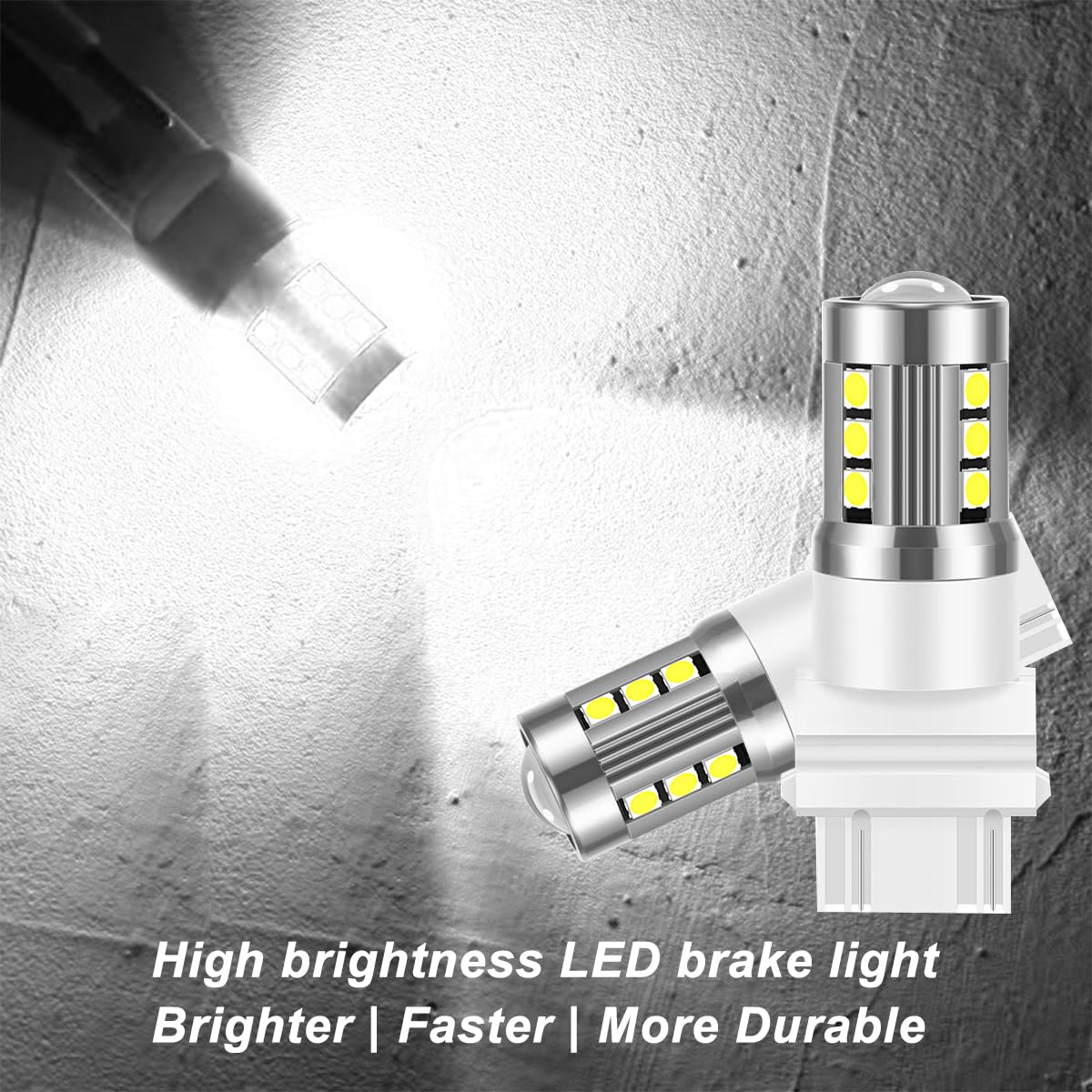 Mandark 3157 T25 Led Car Turn Signal Bulbs  2Pcs Super Bright Automotive Front Rear Blinker Light  Brighter Vehicle Marker Parking Lighting Accessories  Universal For Suv Sedan Truck (White)