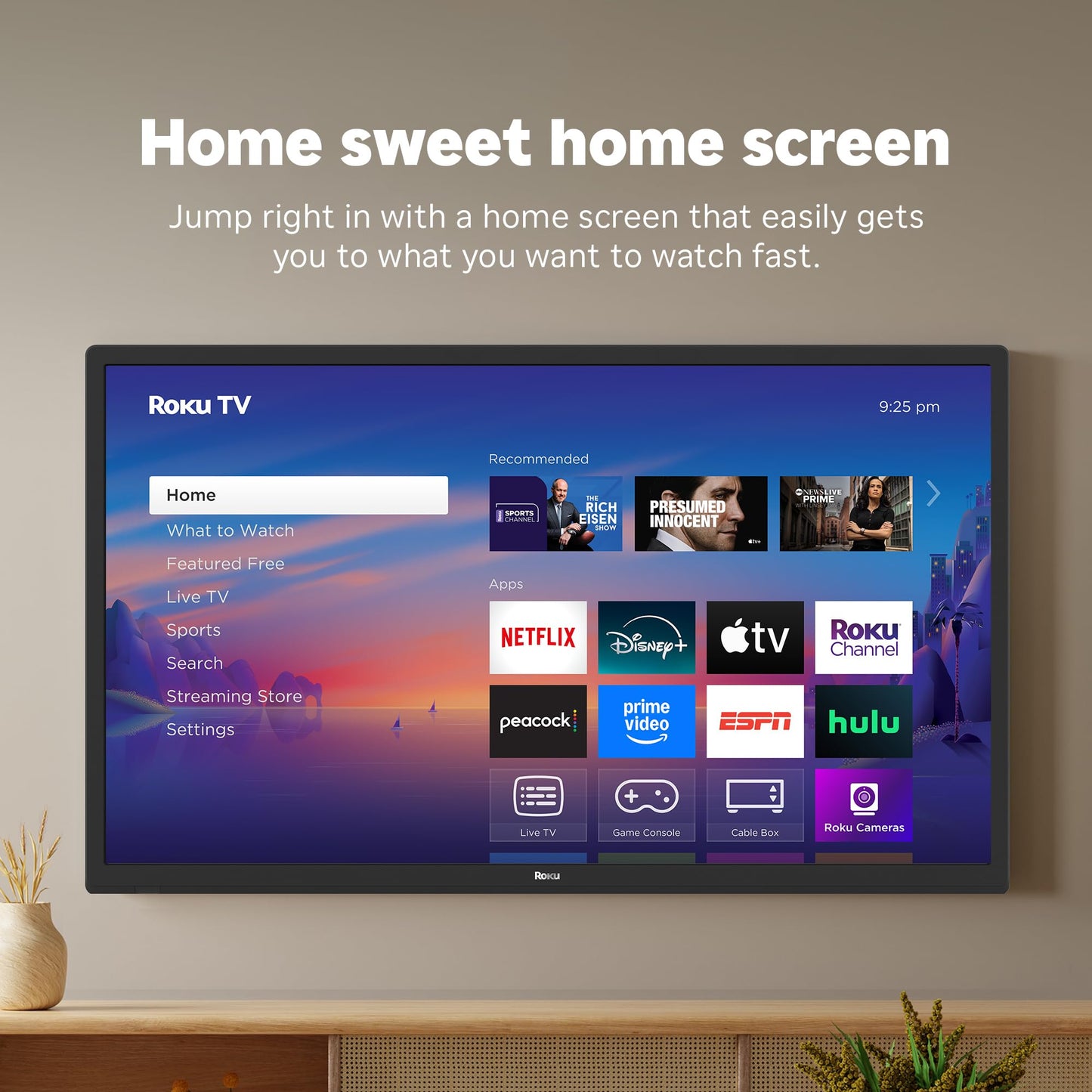 Roku Smart TV 2025 – 32-Inch Select Series, 720p HD TV – RokuTV with Voice Remote – Flat Screen LED Television with Wi-Fi for Streaming Live Local News, Sports, Family Entertainment - Amazon Exclusive