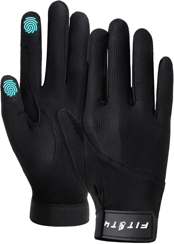 FitsT4 Sports Horse Riding Gloves Equestrian Women Mesh Breathable Gloves for Horseback Riding Touchscreen