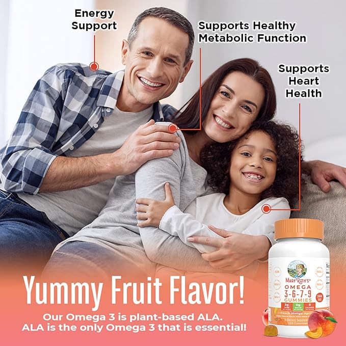 Mary Ruth's Omega 3-6-7-9 Gummies, 120 CT