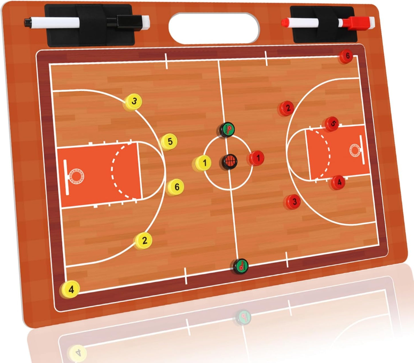 R2Depot Magnetic Coach Marker Boards, Dry Erase Double-Sided Coach Lineup Clipboard, Coaches Gift, Fit for Basketball, Football, Soccer, Baseball