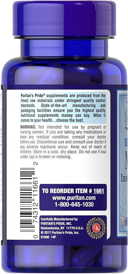 Puritan's Pride Flush Free Niacin 500 mg 100 Capsules