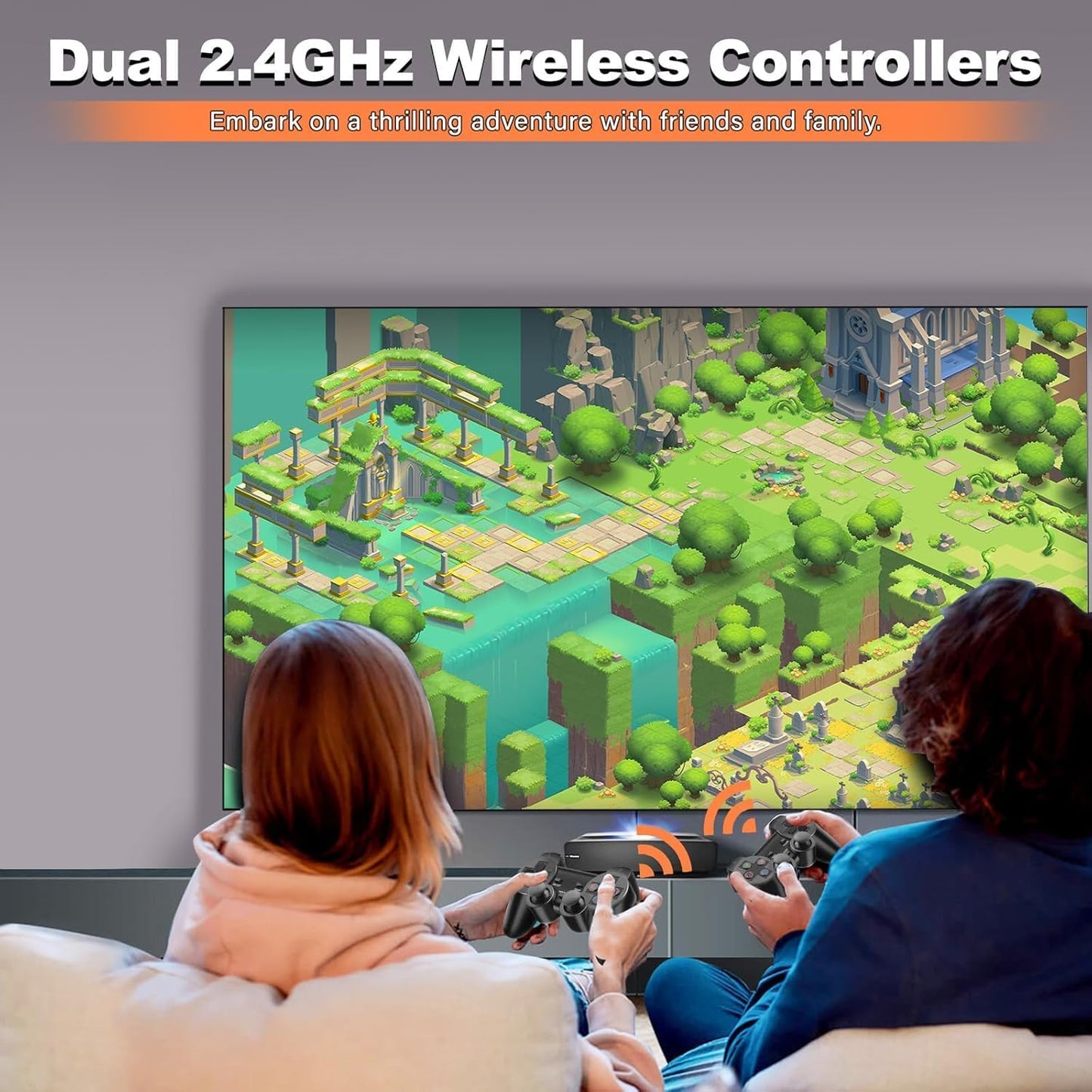 New Retro Gaming Console & Game Stick Pro - 40,000+ Classic Video Games, 23 Emulators, Dual Wireless Controllers, 4K HDMI Output, Plug & Play, Compatible with TV, PC, Projector, 64GB