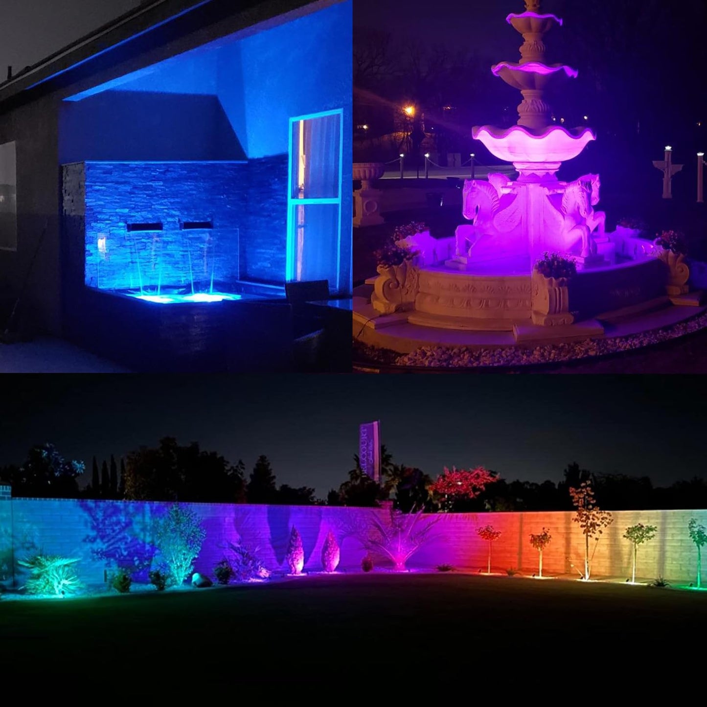 Ruicaikun 10W Outdoor Spot Lights With Remote Control, Dimmable Rgb, Waterproof For Halloween/Christmas Decor